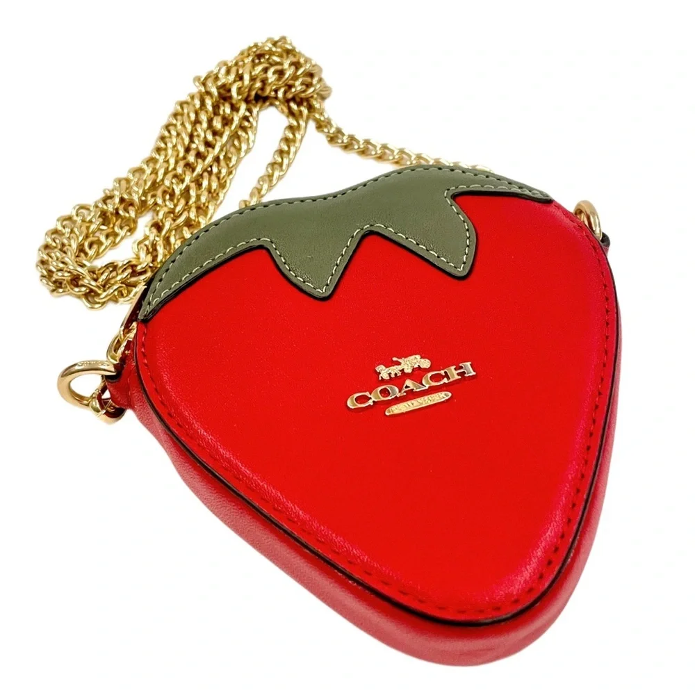 COACH Small Strawberry Coin Case NWT in Original Packaging - Picture 2 of 13